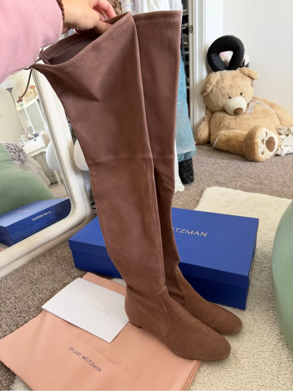 Stuart Weitzman Chestnut Suede over the knee Boots